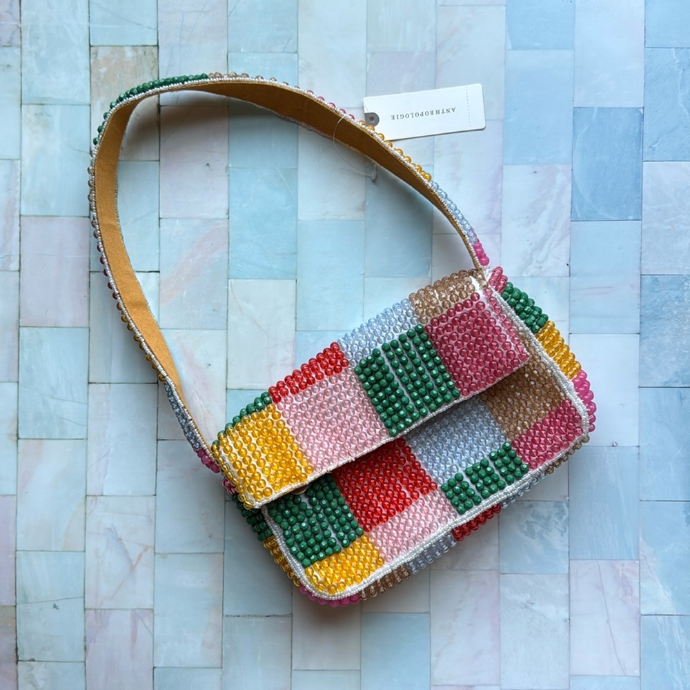 NWT Anthropologie Beaded Vacation Purse